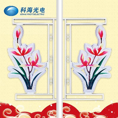 led蘭花燈造型燈節(jié)日 裝飾戶(hù)外路燈桿塑料大紅燈籠廠(chǎng)家批發(fā)